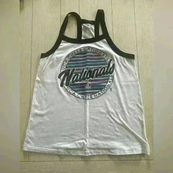 Varsity Tops - UCA cheerleading nationals white tank top size small